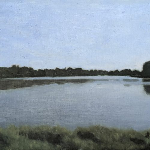 Maxime-Biou-etang-bleu-24x33-huile-sur-toile-2025