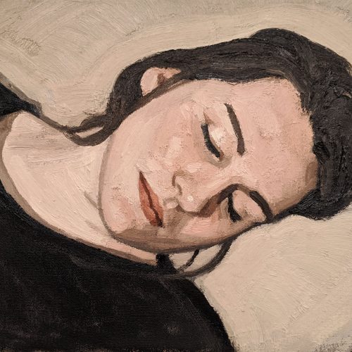 Maxime-Biou-2020-46x55-Camille-endormie-2