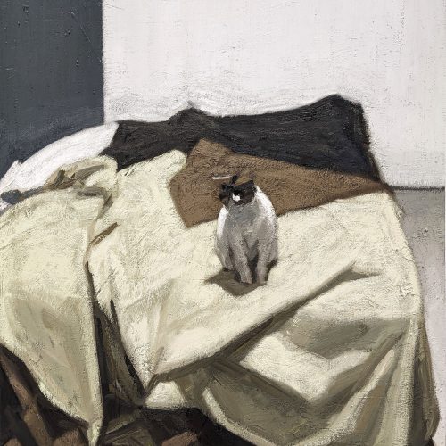 Maxime-Biou-Mimi-sur-le-lit-162x130-huile-sur-toile-2022