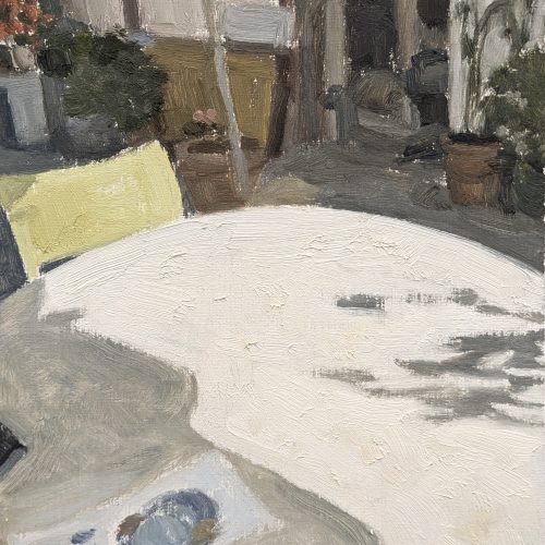 Maxime-Biou-Apres-le-dejeuner-Boulogne-33x24-huile-sur-toile-2024