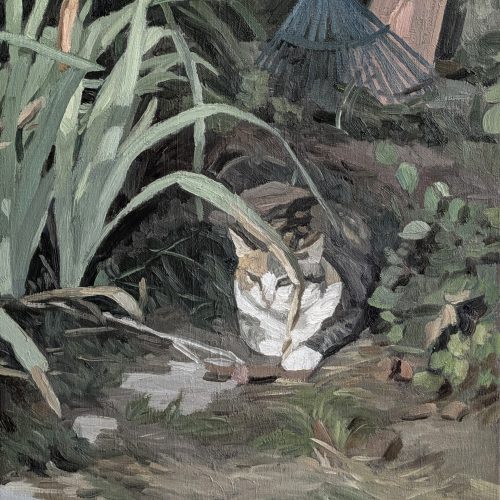 Maxime-Biou-Chez-Jules-Perlette-dans-le-jardin-55x46-huile-sur-toile-2026-2