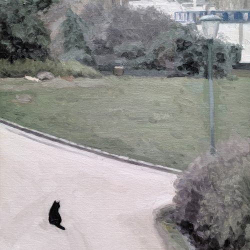 Maxime-Biou-chat-noir-brassens-55x46-huile-sur-toile-2026