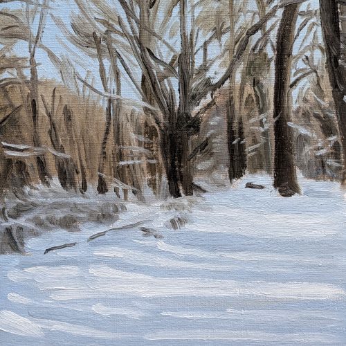 Maxime-Biou-neige-a-vincennes-33x24-huile-sur-toile-2026