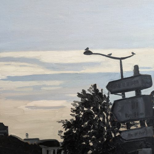Maxime-Biou-pigeons-le-soir-porte-de-Versailles-65x54-huile-sur-toile-2026